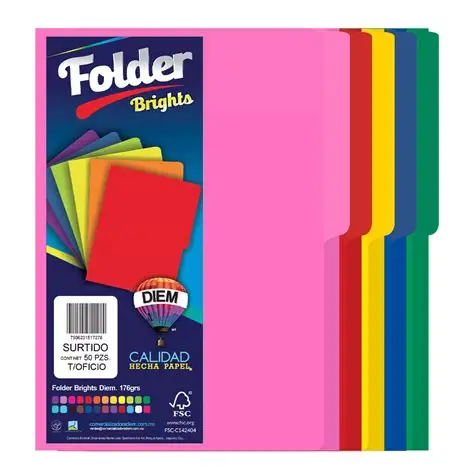 FOLDER TAMAÑO OFICIO (COLORES)